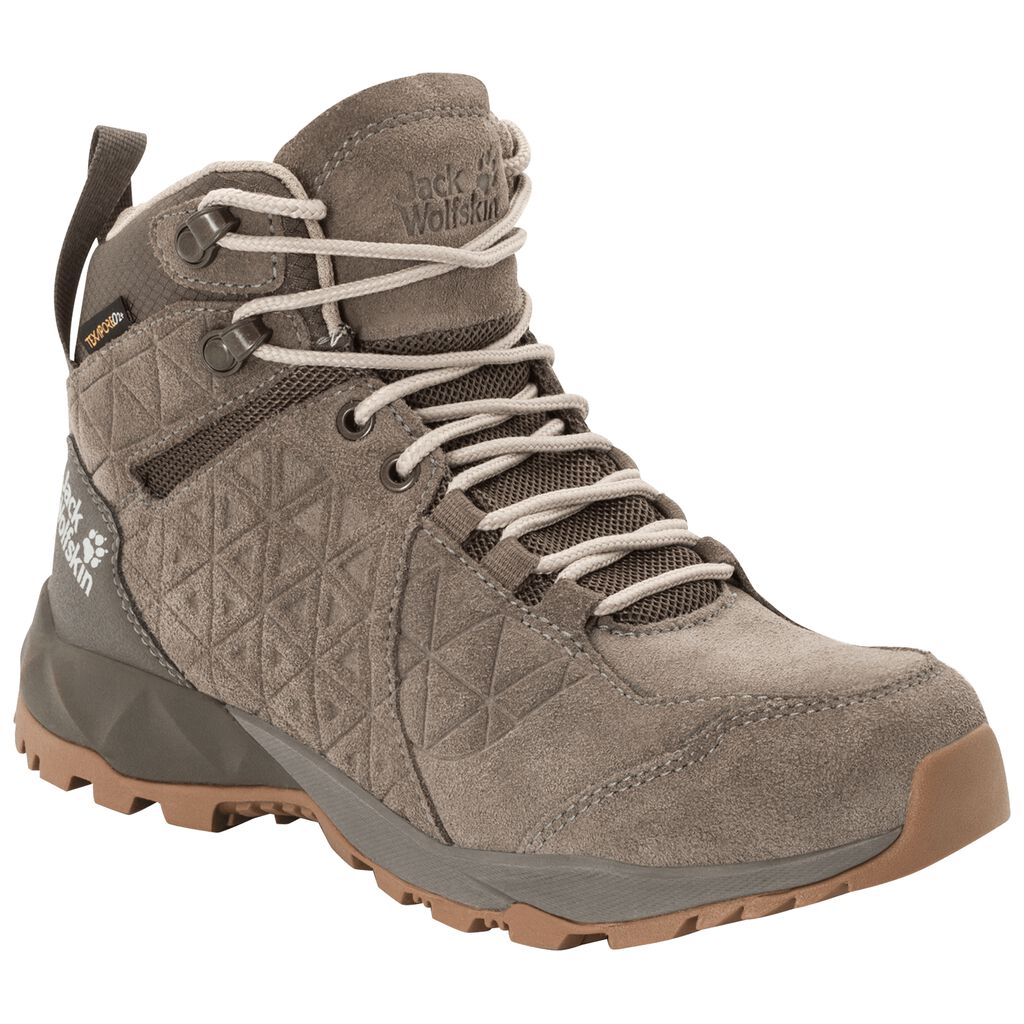 Jack Wolfskin CASCADE HIKE LT TEXAPORE MID Chaussures Femme Beige/Marron - ORSQDKN-61